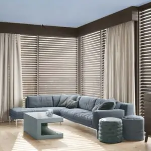Blinds in dubai is installed in a living room